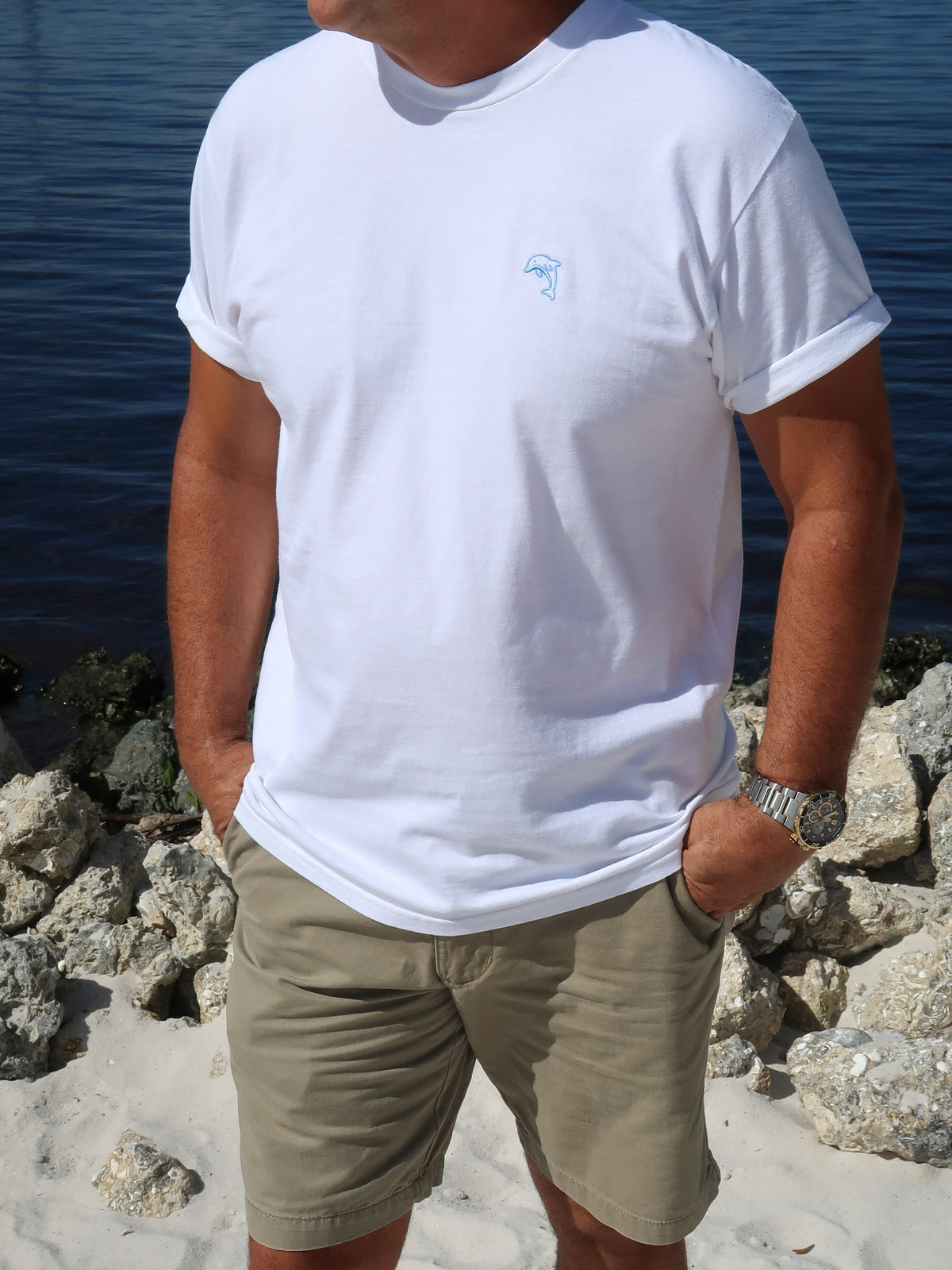 Men's Embroidered Cotton Tee