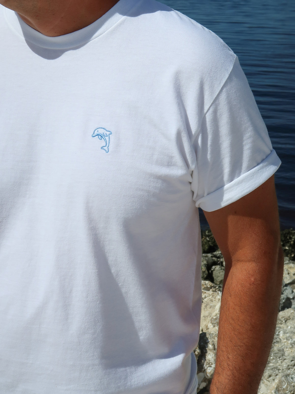 Men's Embroidered Cotton Tee