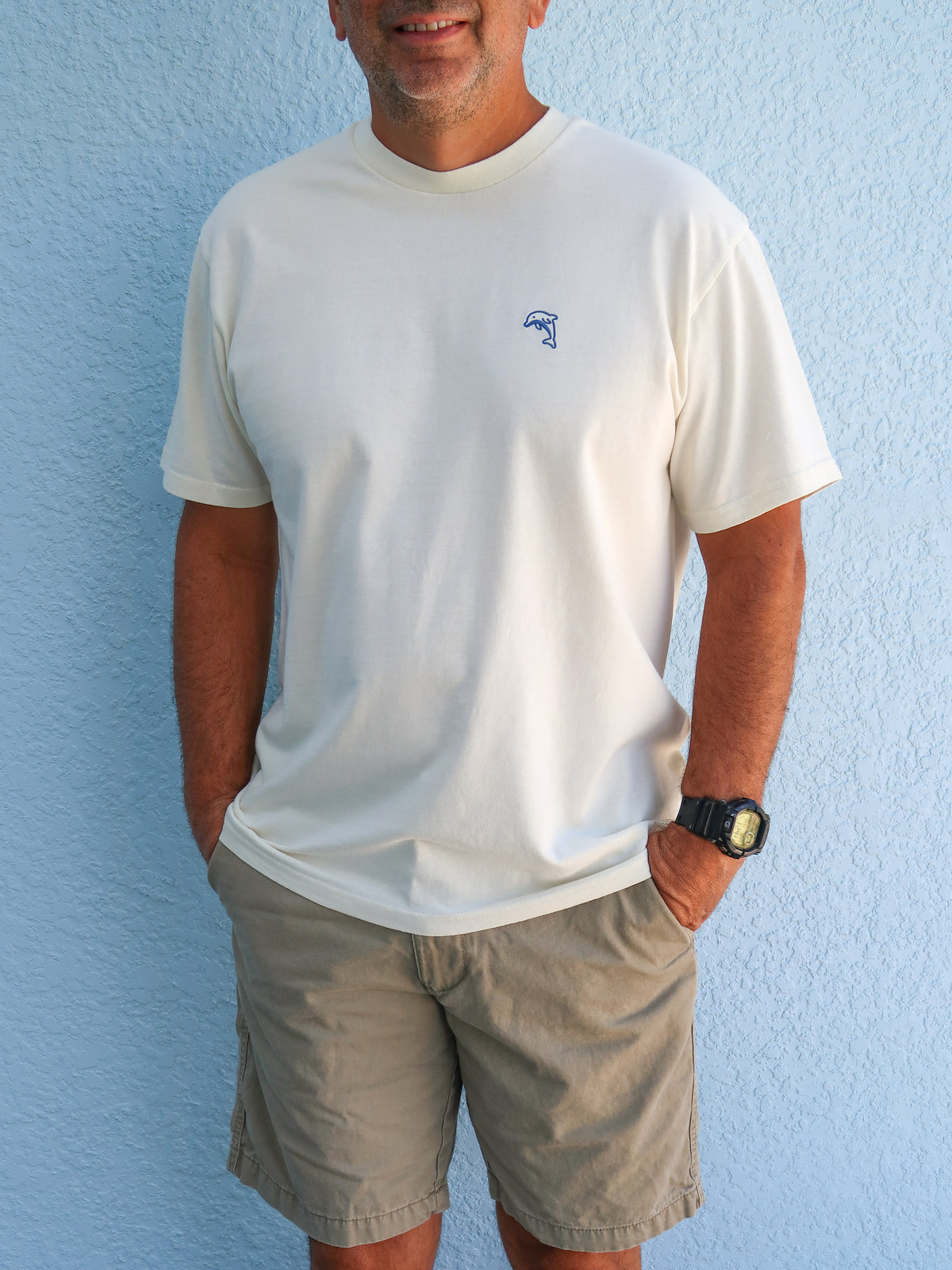 Men's Embroidered Cotton Tee