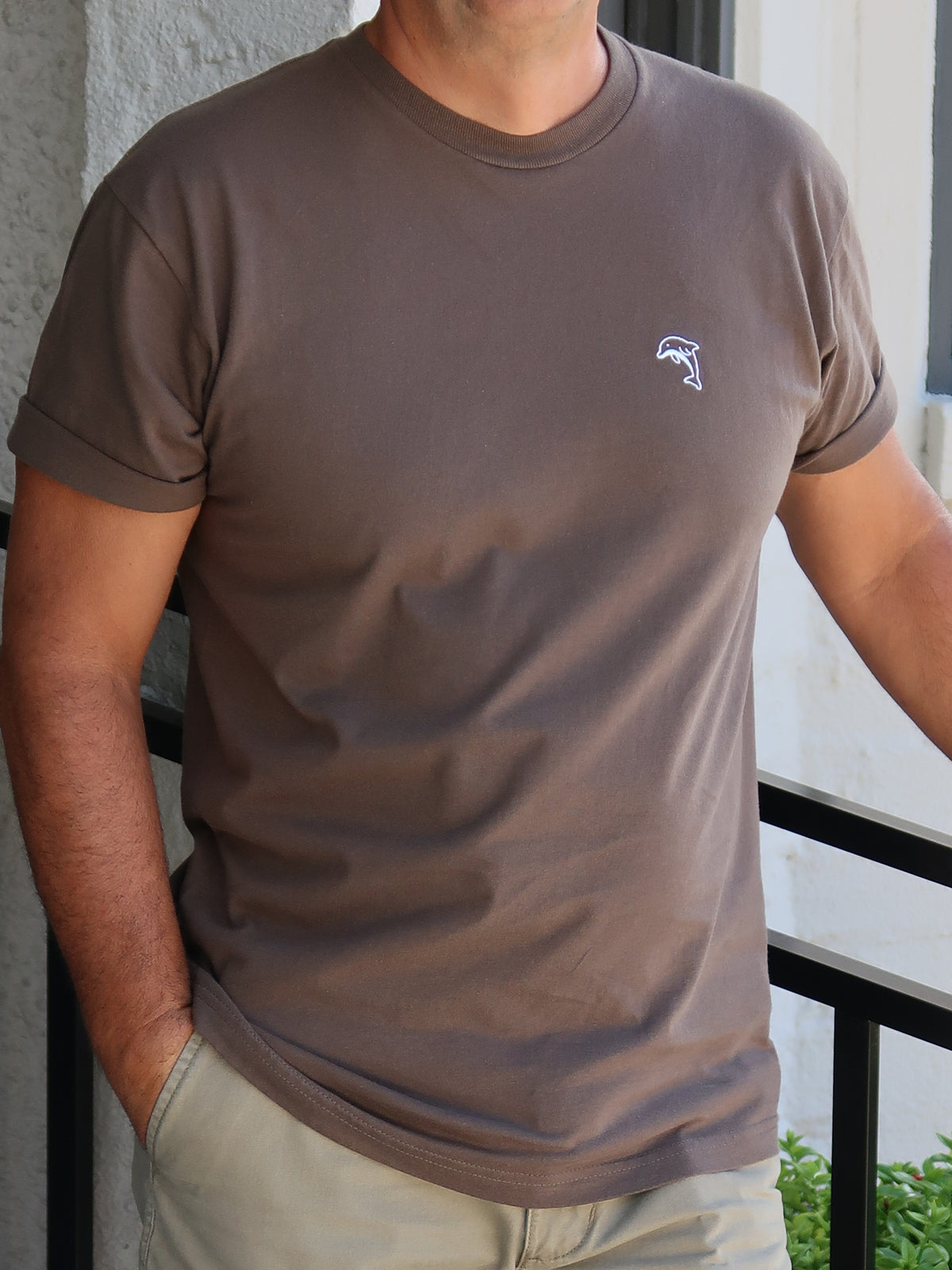 Men's Embroidered Cotton Tee